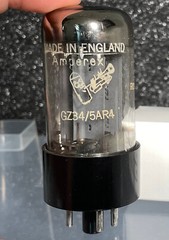 Amperex / Bugle Boy GZ34 / 5AR4 Britain Fat Base #594 Full Wave Rectifier Tube