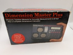 Dimension Master Plus Ultrasonic Tapeless Measure Calculator w/ Manual & Box