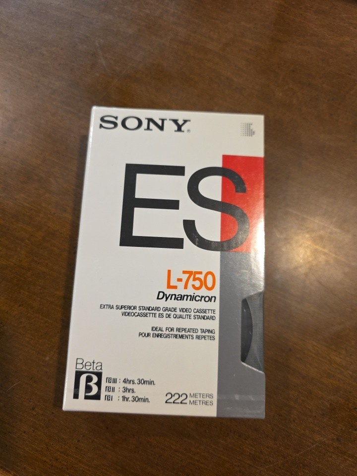 SONY ES L-750 DYNAMICRON Blank Beta Betamax Tape SEALED NEW