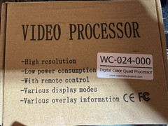 Digital Color Quad Processor 4 Camera CCTV Video Processor Remote Control NIB
