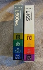 Sony L-125/L-500 Beta Videocassette Tapes Dynamicron 45 Minutes NEW & SEALED