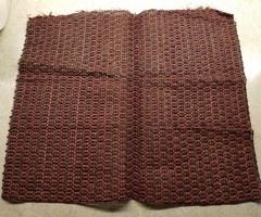 NOS 19 x 16″ Antique Radio Victrola SPEAKER Grille Cloth Fabric Vintage Red – C