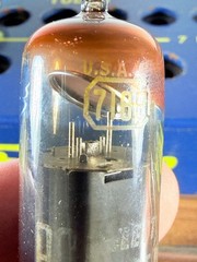 Matched Pair RCA 7189 EL84 6BQ5 Disk Getter Tested Good Tube