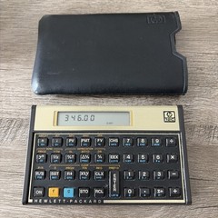 VINTAGE HEWLETT PACKARD HP-12C Financial Calculator & Leather Case Singapore