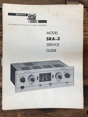 Sony SRA-3 Recording Amplifier Service Manual *Original*