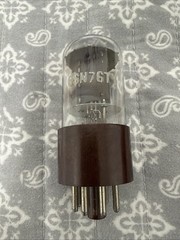 Brimar Cv1988 6SN7GTY O Getter Round Mica Valve Tube Tested Strong