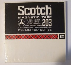 Scotch Magnetic Tape 203 7” Reel to Reel 1800′ 1/4” Inch Still Sealed.