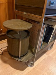 1965 Zenith Z565W Circle Of Sound Record Player Speakers Gusdorf stand Listen !