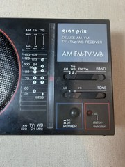 Vintage Gran Prix A303 AM FM TV Weather Band Portable Radio Receiver Working