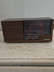 Vintage Panasonic AM FM Radio 1970s Wood Grain