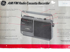 NEW OLD STOCK GE AM/FM Radio Cassette Recorder # 3-5264