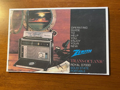 Zenith Transoceanic D7000 Series User Manual Reprint