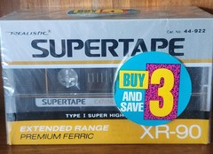 3 REALISTIC Radio Shack SuperTape XR-60 Minute Blank Audio Cassette Tapes