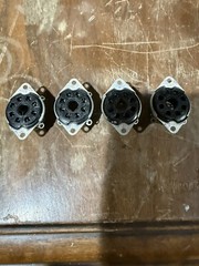 Lot Of 4 NOS 8 Pin Octal Tube Sockets 1.25” Hole 1.5” Mounting Vintage USA