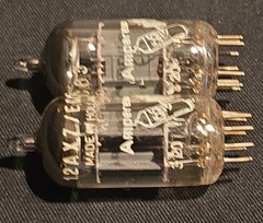 AMPEREX 12AX7 ECC83 BUGLE BOY 1963 HERLEEN HOLLAND PERFECT MATCHED SET NIB