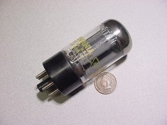 MULLARD BLACKBURN SYLVANIA CO-BRANDED 5AR4 GZ34 RECTIFIER TUBE (tested strong)