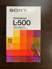 Sony L-500 Dynamicron Beta Video Tape, New, Sealed 180 minutes