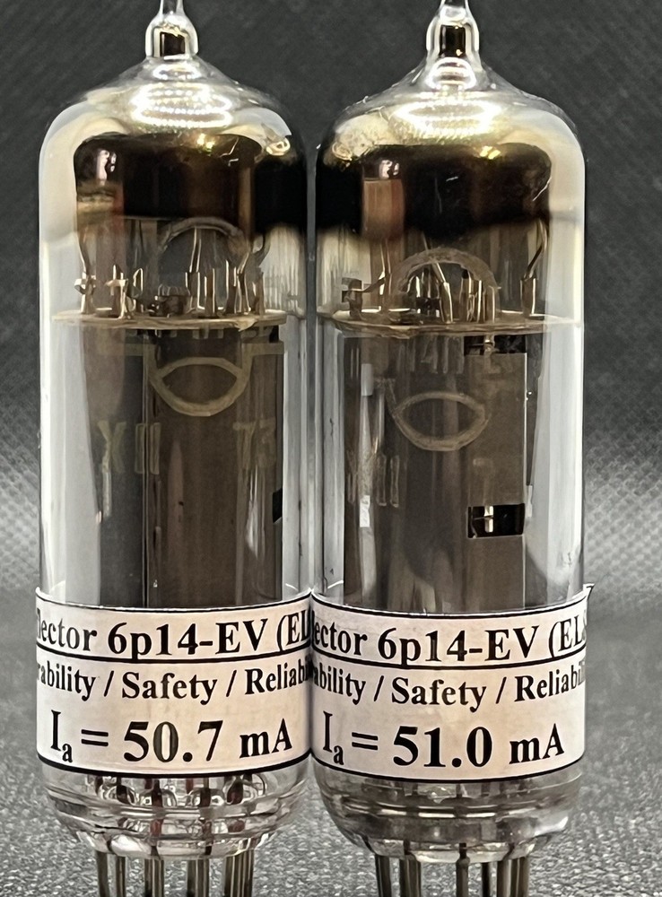 6P14P-EV Matched Pair (Make Quartet / Sextet) EL84/7189 Precise Testing OTK NOS