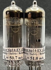 6P14P-EV Matched Pair (Make Quartet / Sextet) EL84/7189 Precise Testing OTK NOS