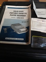 cariole portable cassette recorder with case and accessories Model 4294610010