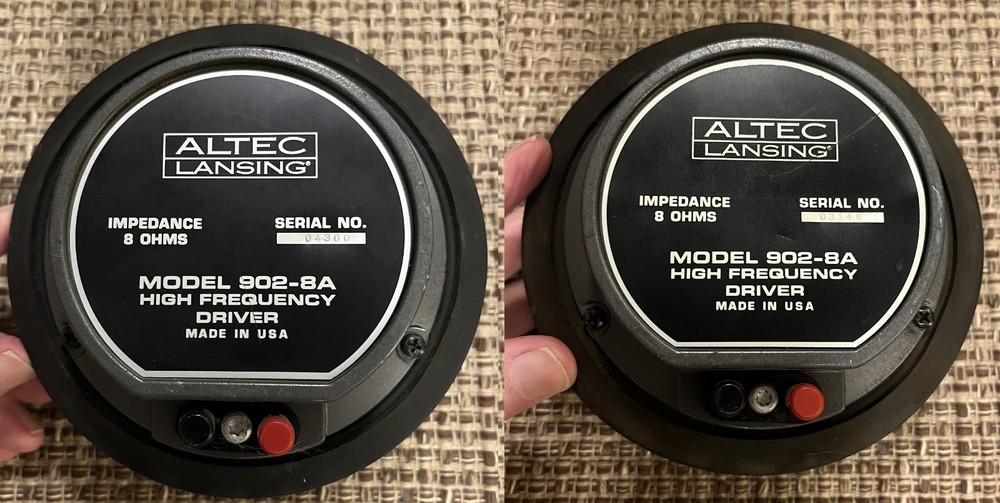 ALTEC LANSING 902-8A High Frequency Compression Drivers (x2)