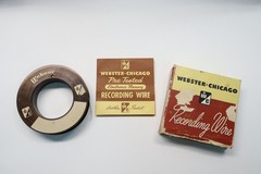 Vintage 1950 Webster-Chicago 1/2 Hour Wire Recorder Recording Spool Reel #W-174