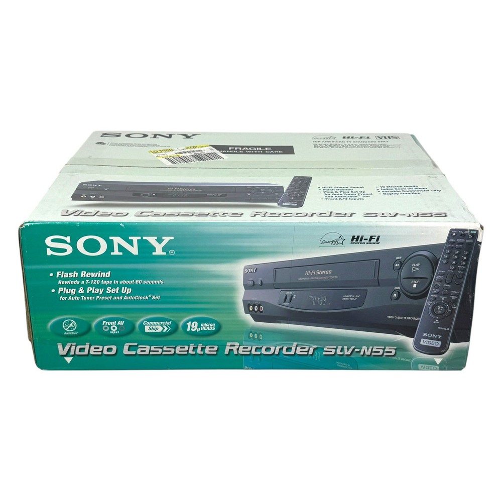 NEW Sony SLV-N55 Hi-Fi 4 Head Stereo VCR Video Cassette Recorder VHS Player