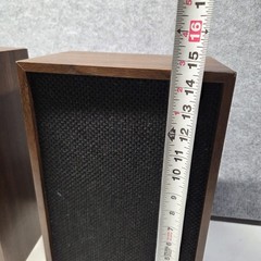 Vintage Sears Bookshelf Speakers Pair Walnut Woodgrain 16″ Tested Working