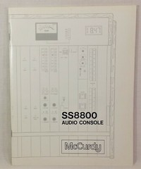 McCurdy SS8800 Audio Console Module Operating Instruction Book