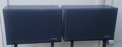 Vintage Polk Audio SDA Compact Reference Bookshelf Left Right Speakers N0 CABLE!