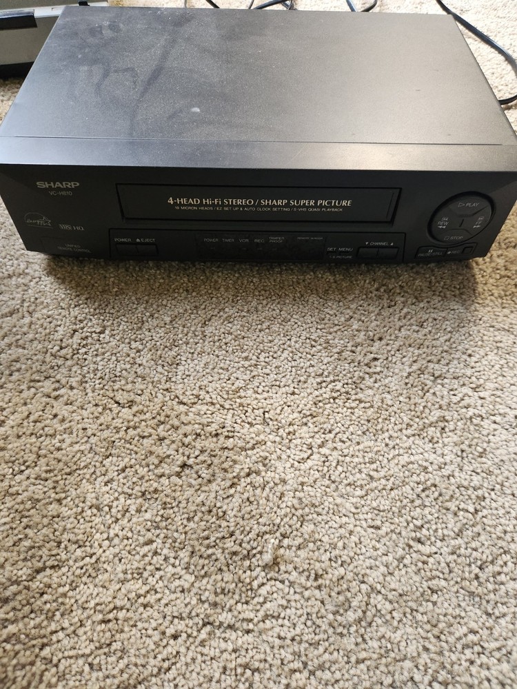 Sharp VC-H810U Video Cassette Player/Recorder 4 Head Hi-Fi Stereo VCR No Remote