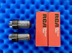 2 RCA 5691 Vacuum Tubes /NOS/ Amplitrex Tested / Black Plates /OO HALO Getters