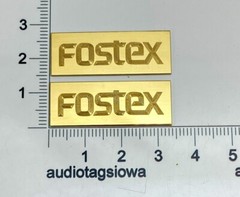 Fostex Speaker Grill Badges Custom Made Engraved Polished Solid Brass PAIR