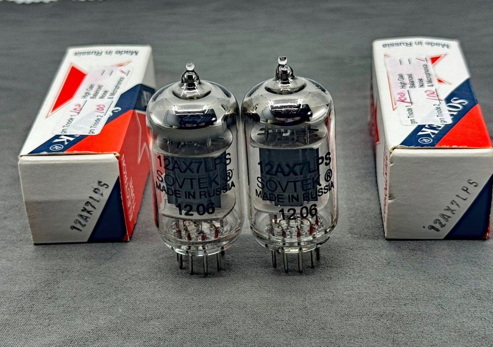 (2) Sovtek 12AX7LPS ECC83 Preamp Tubes Excellent Cond Test NIB Amplitrex