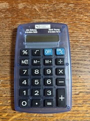 Translucent Blue Pocket Calculator 4 5/8″ x 2 7/8″ x 3/8″