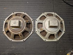 2 Vintage Phillips Alnico Full Range Speakers 6 Inch 8 Ohm