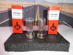 Vacuum Tubes 7027A National Electronics Set Of 2 Made USA Metal Base NOS NIB P9