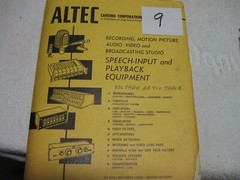Altec Lansing folder loaded with various amplifiers, etc.