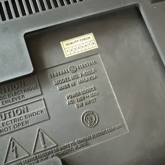 GE 7-4265A Cassette/Tape AM/FM Radio Under Cabinet Clock WORKS