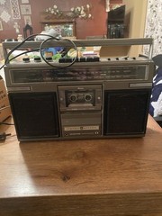 General Electric GE 3-5252 AM FM Stereo Portable Cassette Radio Recorder