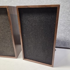 Vintage Sears Bookshelf Speakers Pair Walnut Woodgrain 16″ Tested Working