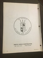 1950s Zenith Space Command TV Remote Service Manual SP-5 Television