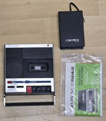 Crown Corder CTR-8750 Solid State Vintage Tape Recorder Rare NIB Made in Korea