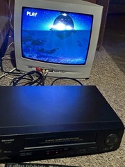 Vintage Sharp VCR VHS Video Cassette Recorder VC-A410U w/Remote & cables VIDEO