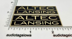 Altec Lansing Badge Logo Emblem Pair Custom Made Aluminum Self Stick