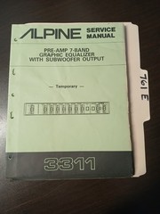 Alpine 3311 Service Manual Original Repair Book 10 Pages Equalizer Sub Woofer