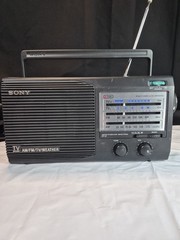 Sony TV Sound AM/FM/TV/Weather Radio Model ICF-34 Portable Works Perfect..