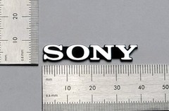 SONY Monitor Badge Logo Label 39mm Custom Incised Acrylic With Adhesive