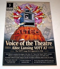 Altec Lansing A-7 VOTT Color 1946 Poster 19″ x 13″ Voice of the Theatre Horn A7