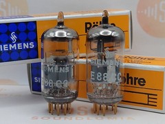 Siemens E88CC Silver Shields Dual Stage Getter Support Matched Pair-’67/’69-NOS+